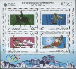 Уругвай - 100 лет Современным Олимпийским играм(1996).