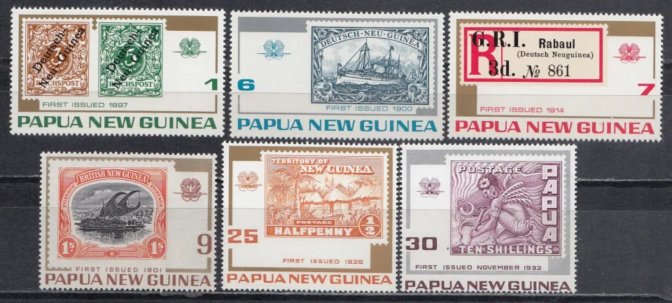Папуа Новая Гвинея - Марки на марках(1973).