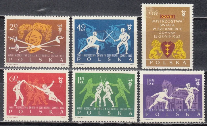 Польша - 28-й чемпионат мира по фехтованию в Гданьске(1963).