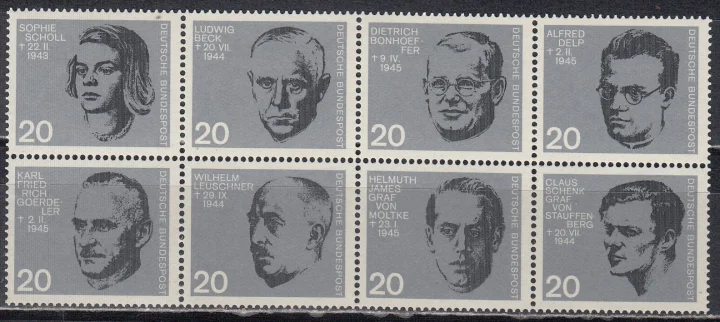 Германия - 20-я годовщина покушения на Гитлера. 20 июля 1944 года. Марки из блока(1964).
