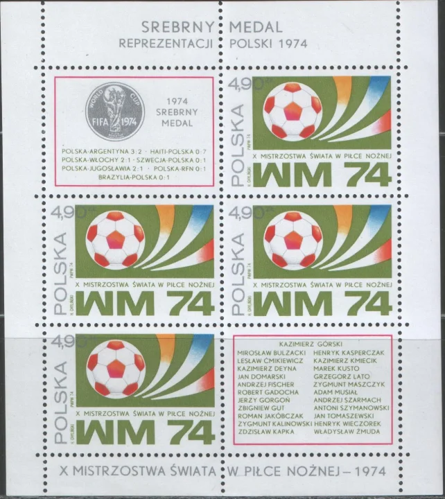 Польша - Футбол ЧМ-1974. Сборная Польши - 3-е место.