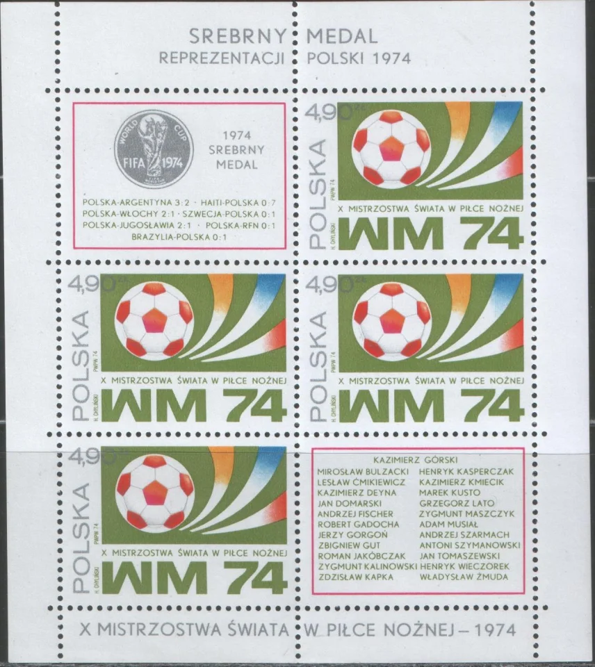 Польша - Футбол ЧМ-1974. Сборная Польши - 3-е место.