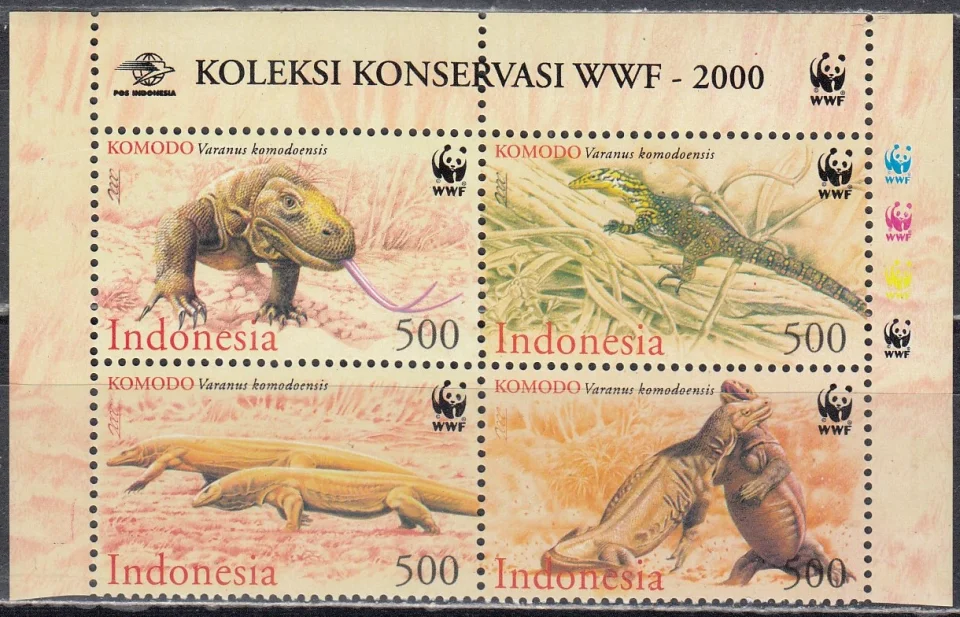 Индонезия - WWF. Вараны Комодо(2000).