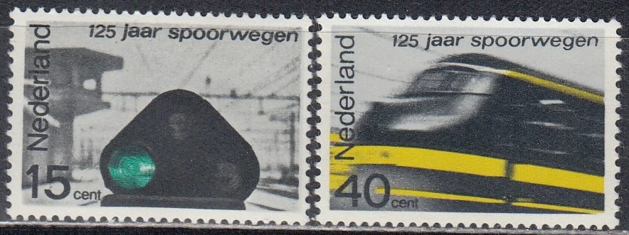 Нидерланды - 125 лет железным дорогам Нидерландов(1964).