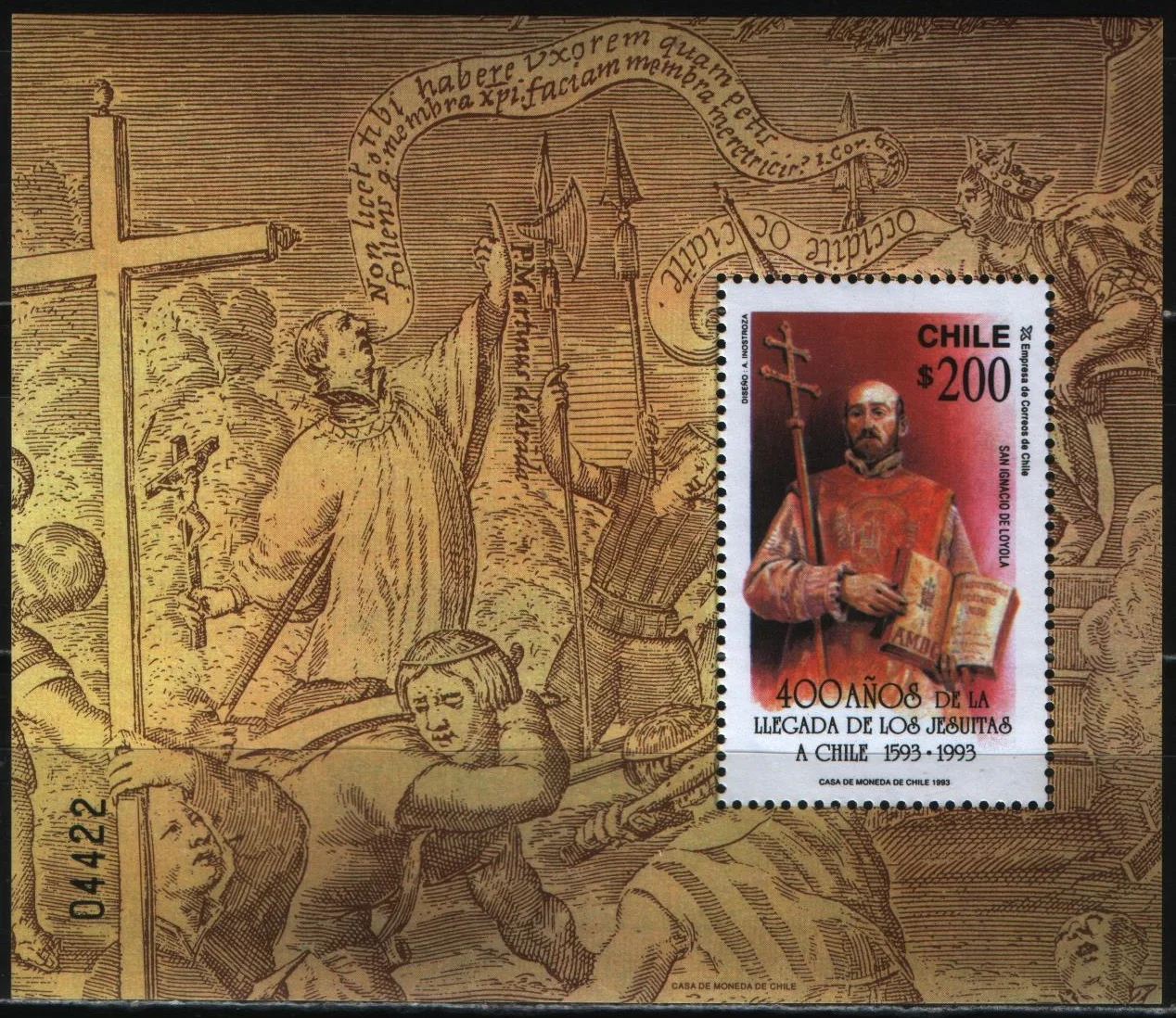 Чили - 400 лет иезуитам в Чили(1993).
