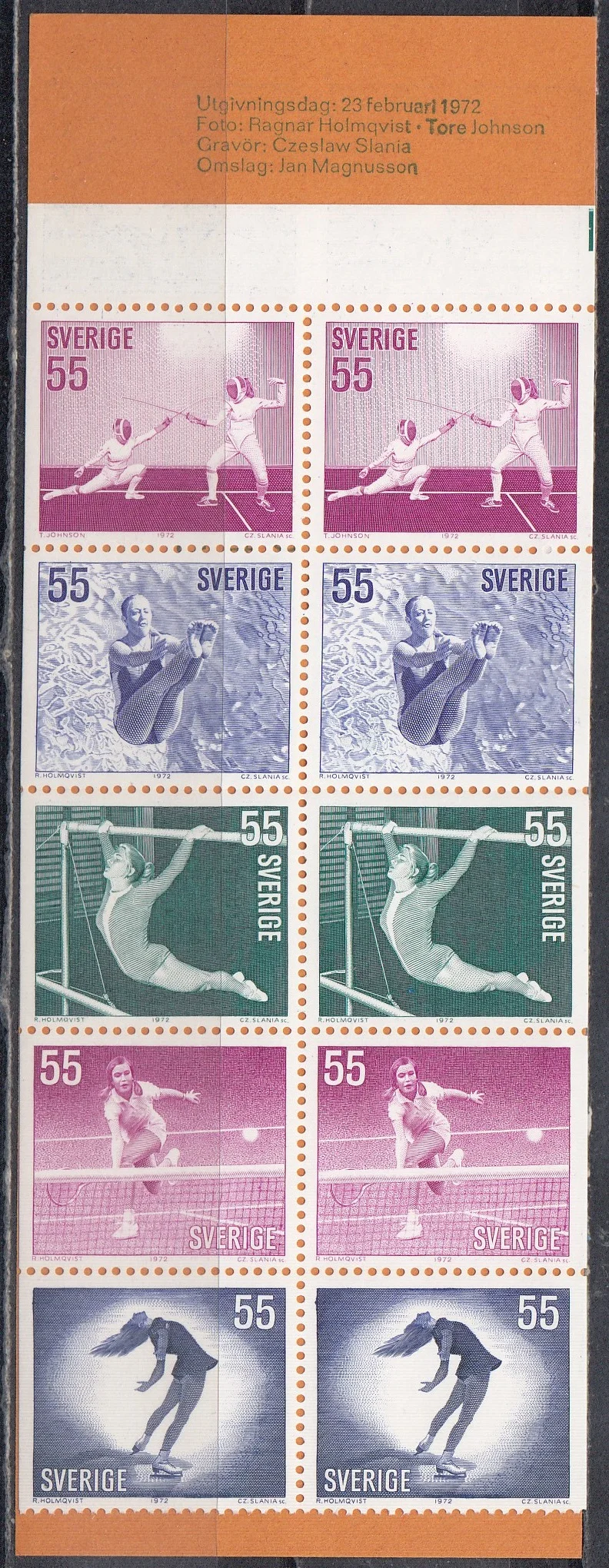 Швеция - Женщины в спорте. Буклет(1972).
