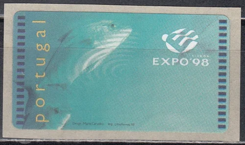 Португалия - Марка почтового автомата. "EXPO'98". Рыба(1998).