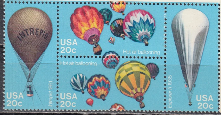 США - 200 лет авиации США. Воздушные шары(1983).