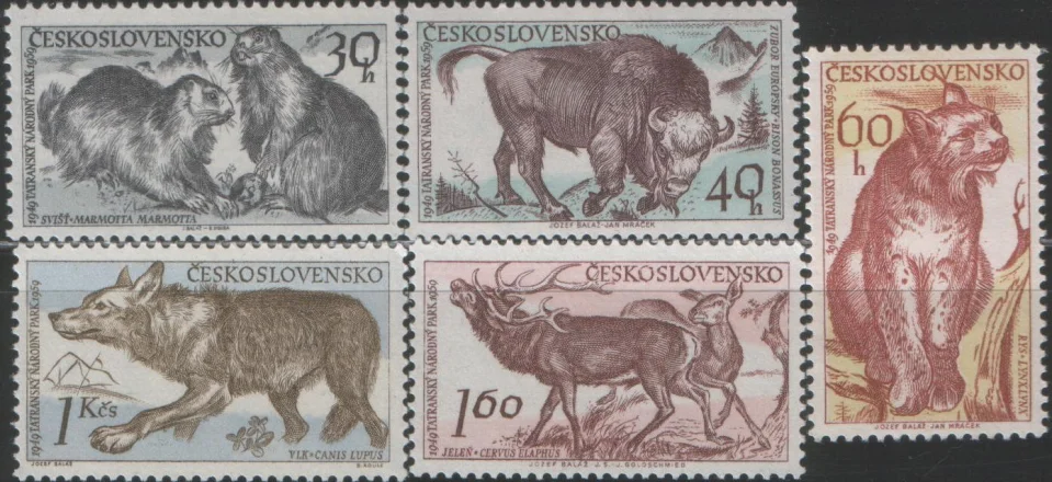Чехословакия - 10 лет заповеднику в Татрах(1959).