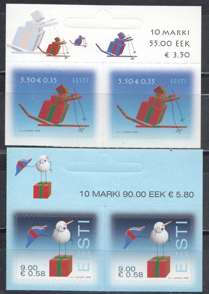Эстония - Рождество 2008. Верх листов.