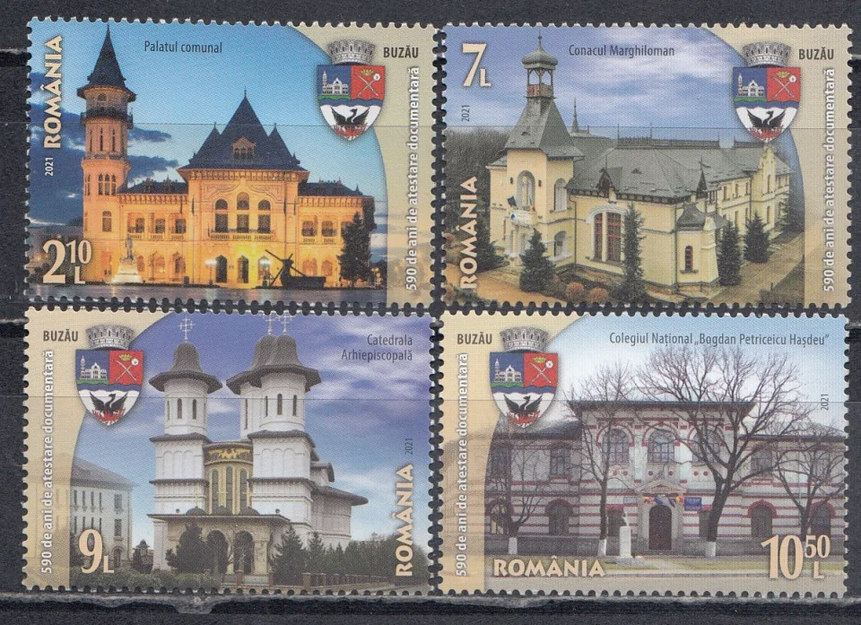 Румыния - Города Румынии. 590 лет городу Базау(2021).