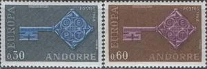 Андорра(Фр) - Европа 1968.
