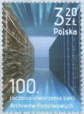Польша - 100 лет государственному архиву Польши(2019).
