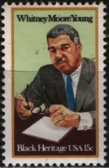 США - Лидер за гражданские права Уитни Мур Янг(1981).