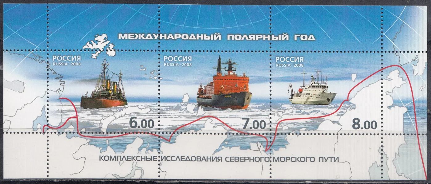 Россия - № 1247-1249. Международный полярный год. 2008.