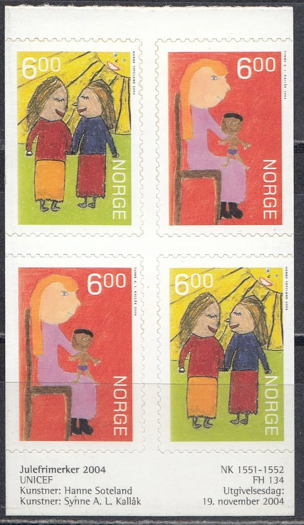 Норвегия - Рождество 2004. Половина буклета.