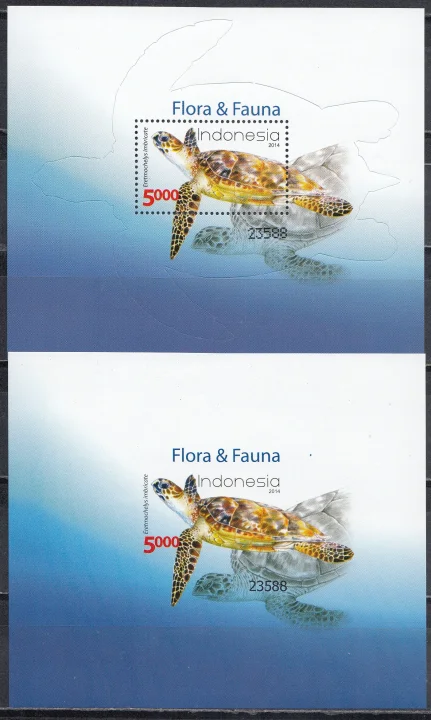 Индонезия - Черепаха. 2 блока(2014).