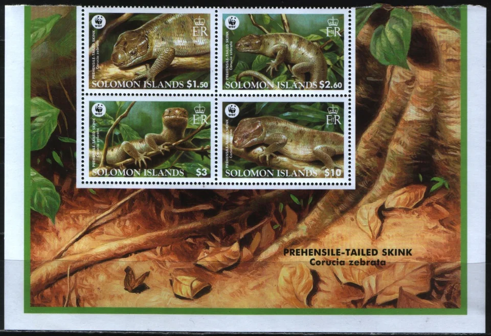 Соломоновы о-ва - WWF. Ящерицы. Кварт блок(2005).