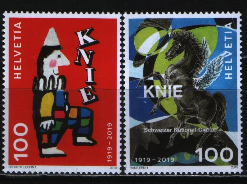 Швейцария - 100 лет Швейцарскому национальному цирку "Knie"(2019).
