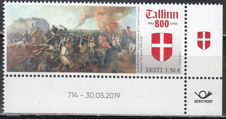 Эстония - 800-летие первого упоминания о городе Таллинне. Картина Магды Бормейстер(2019).