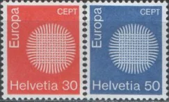 Швейцария - Европа 1970.