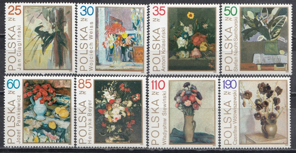 Польша - Цветы в живописи(1989).