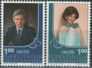 Лихтенштейн - Принц Ганс-Адам и принцесса Мария(1982).