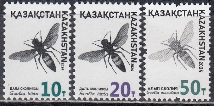 Казахстан - Красная книга Казахстана. Осы. Насекомые. Стандарт(2024).
