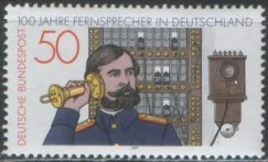 Германия - 100 лет телефону в Германии(1977).