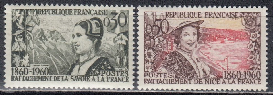 Франция - 100-летие присоединения Савойи и Ниццы к Франции(1960).