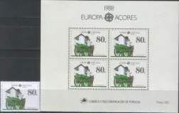Португалия(Азоры) - Европа 1988.