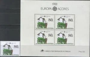 Португалия(Азоры) - Европа 1988.