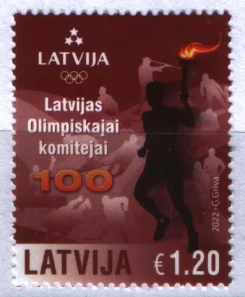Латвия - 100-летие Латвийского олимпийского комитета(2022).