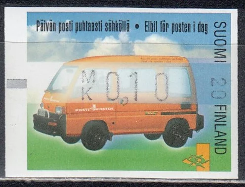 Финляндия - Марка почтового автомата. Автомобиль(1999).