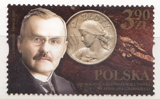 Польша - 100-летие денежной реформы Владислава Грабского(2024).