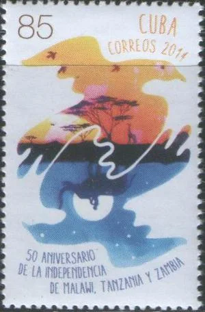Куба - 50 лет независимости Малави, Танзании и Замбии(2014).