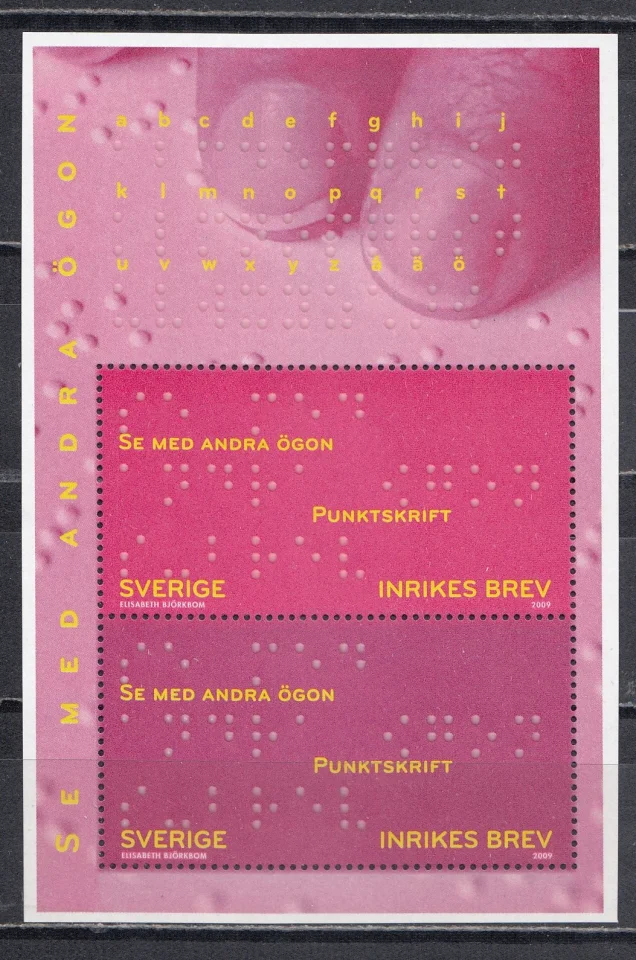 Швеция - Шрифт Брайля. Блок(2009).
