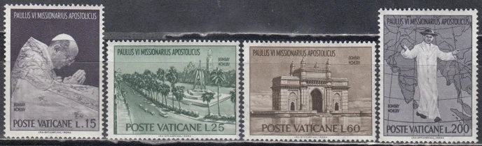 Ватикан - Визит Папы Римского в Индию(1964).