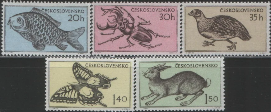 Чехословакия - Фауна(1955).