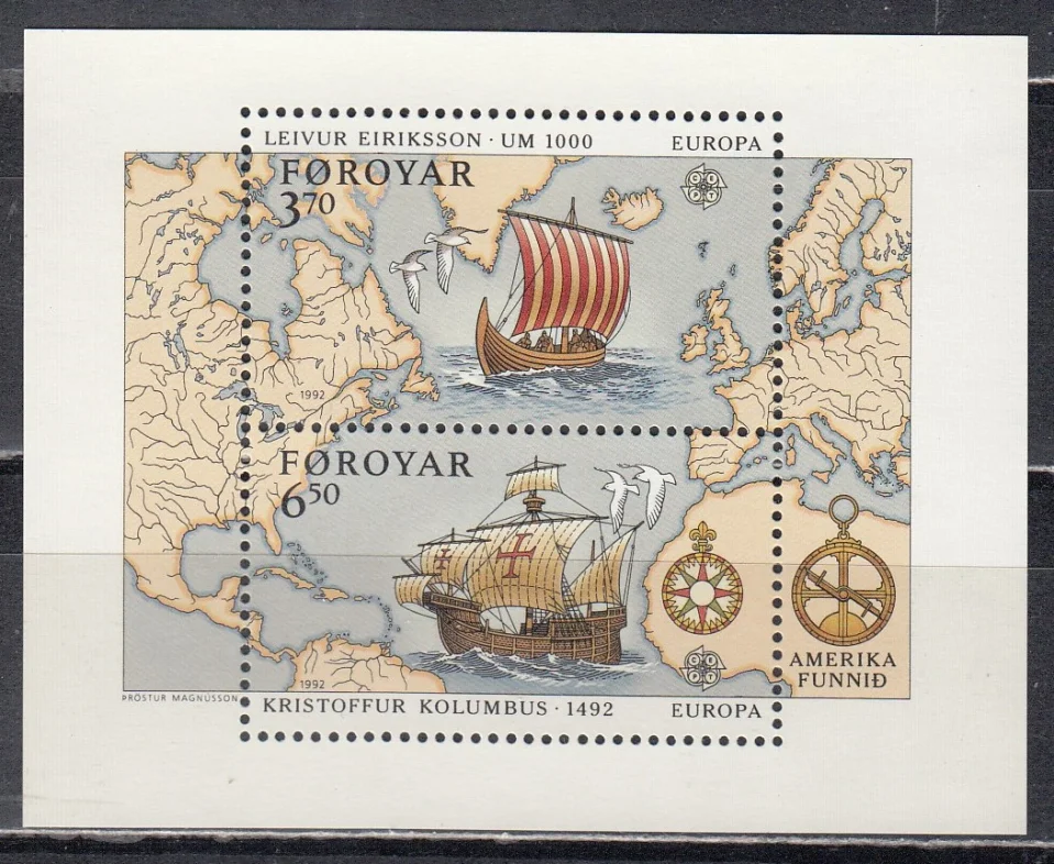 Фареры - Европа 1992. Блок.