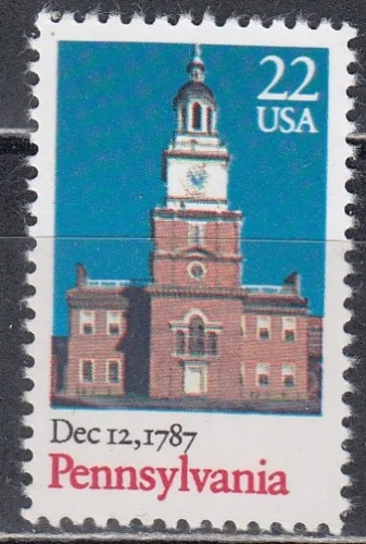 США - 200 лет штату Пенсильвания(1987).