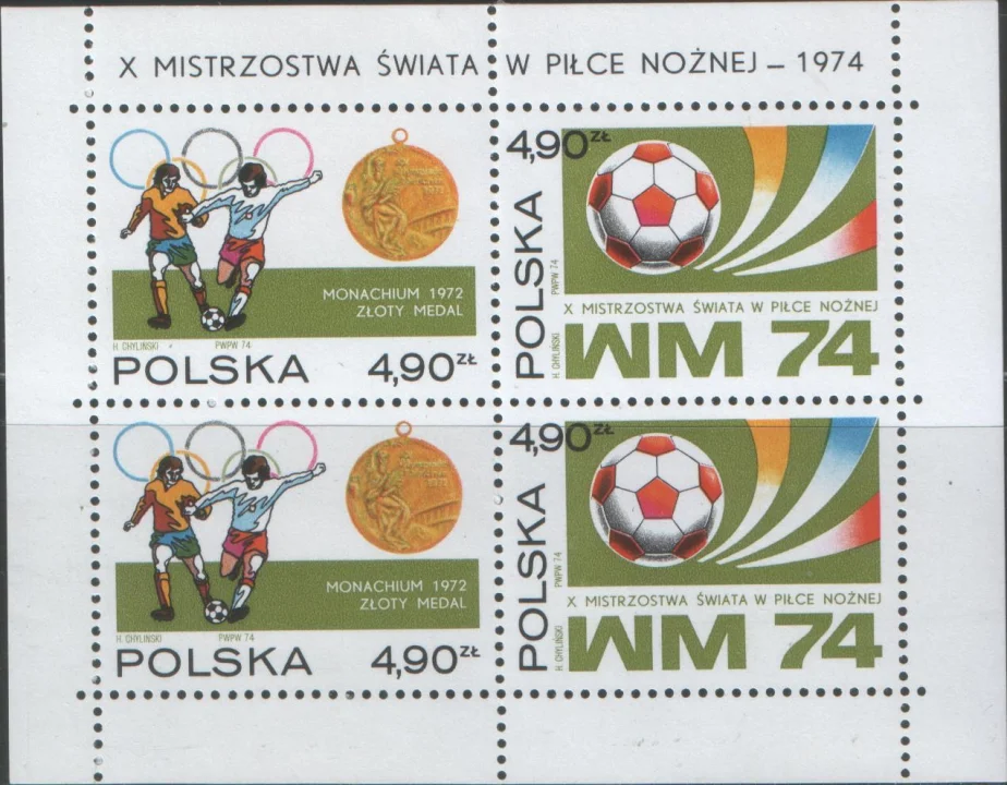 Польша - Футбол. Золото на ЛОИ-1972 и 3-е место на ЧМ-1974.