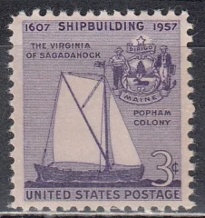США - 350 лет кораблестроения в Америке. Парусник(1957).