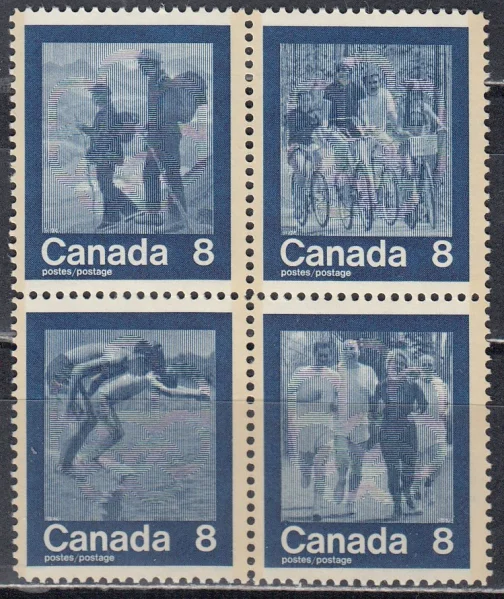 Канада - ЛОИ 1976(4). На клеевой стороне марашка.