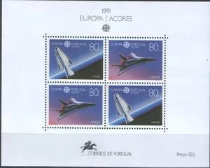 Португалия(Азоры) - Европа 1991(блок).
