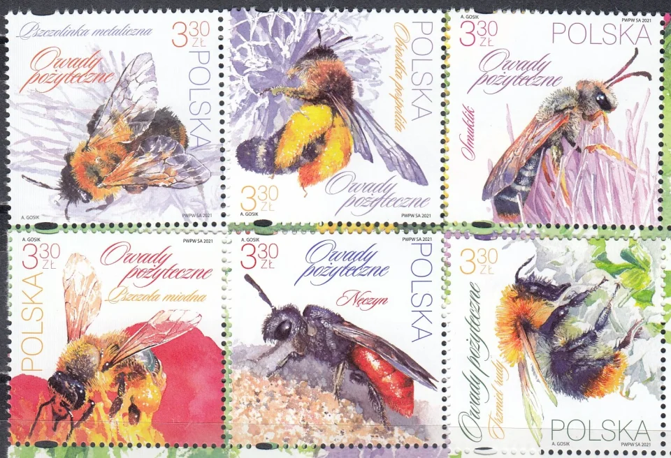 Польша - Пчёлы, шмели, оводы(2021).
