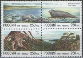 Россия - № 203 - 206. Природа. Совместный выпуск : Российская Федерация - Финляндия. 1995 г.