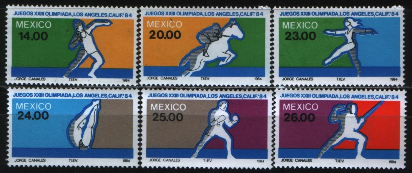 Мексика - ЛОИ 1984. Марки.
