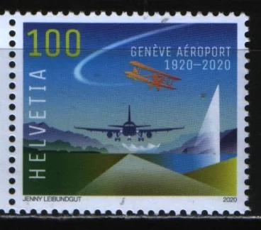 Швейцария - 100 лет аэропорту Женевы(2020).