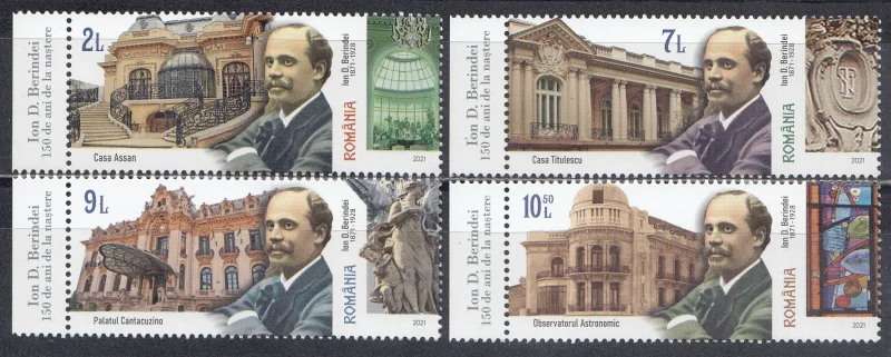 Румыния - 150 лет со дня рождения архитектора Иона Д. Бериндея(2021).
